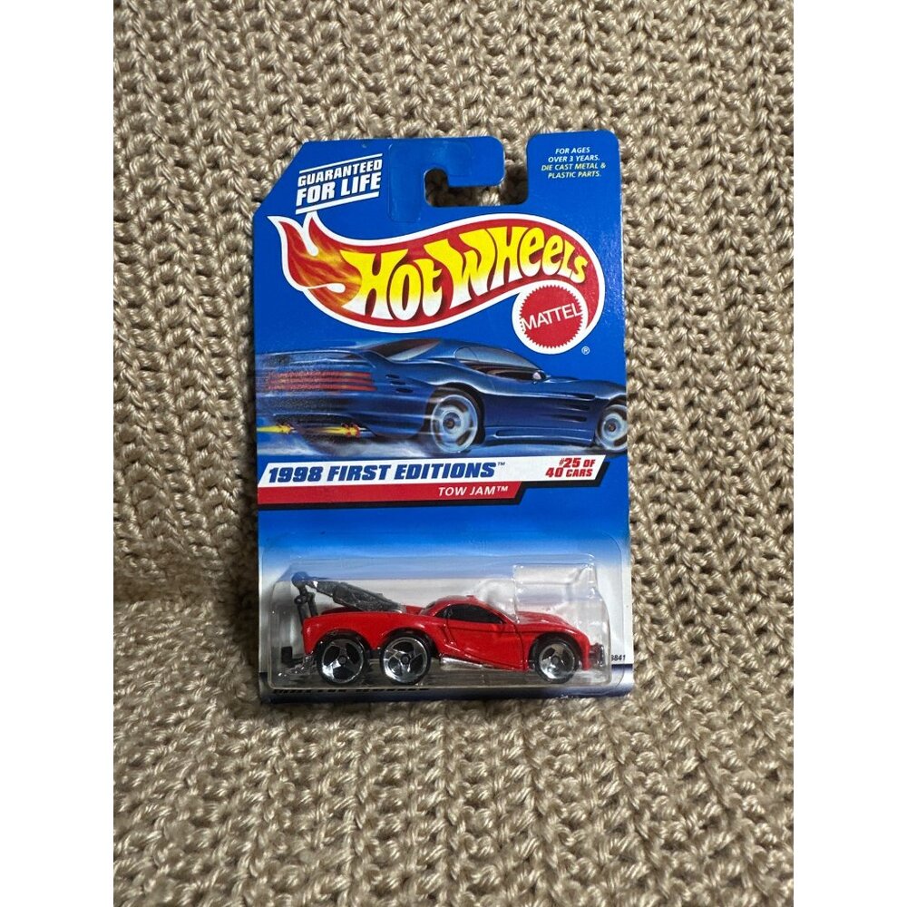 Hot Wheels 1998 First Editions Tow Jam Red Die-Cast Car Collector #658